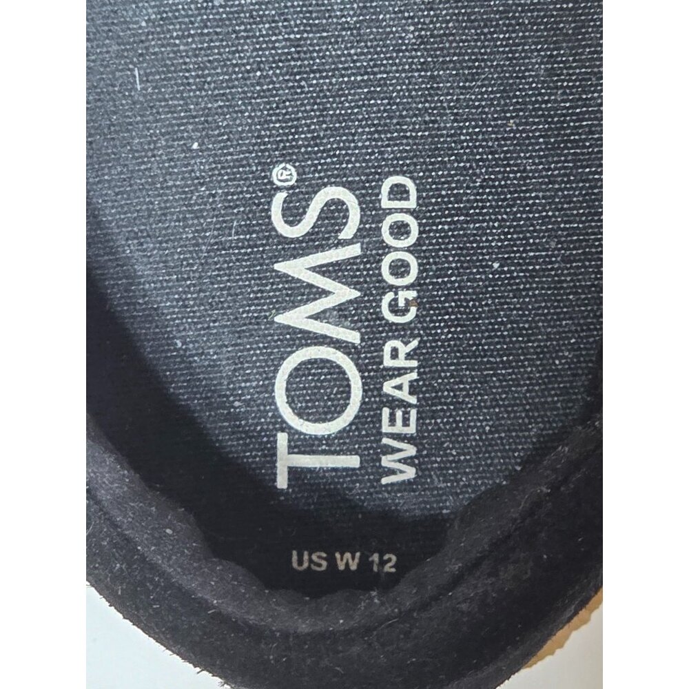 TOMS Women's Black Suede Slip-On Shoes With Gum Sole (SKU#3096) - Picture 6 of 12